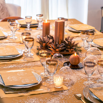 Preview: Paviot Servietten boule a neige, Schneekugel, Druck gold, style